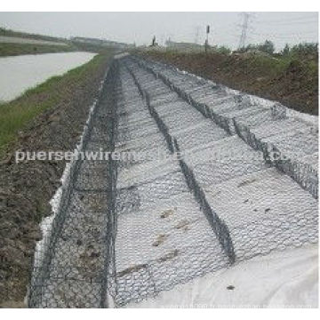 Boite gabion revêtue de PVC à chaud (usine).